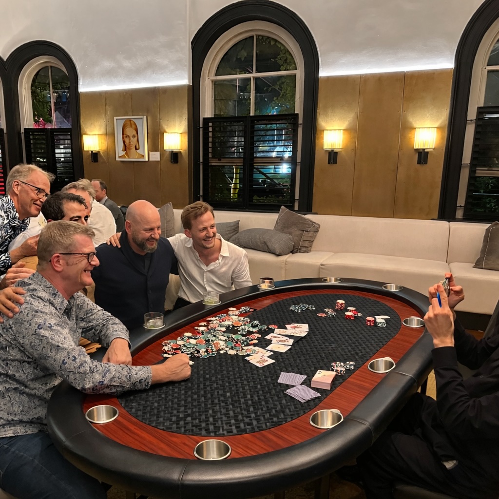 friends during poker rental